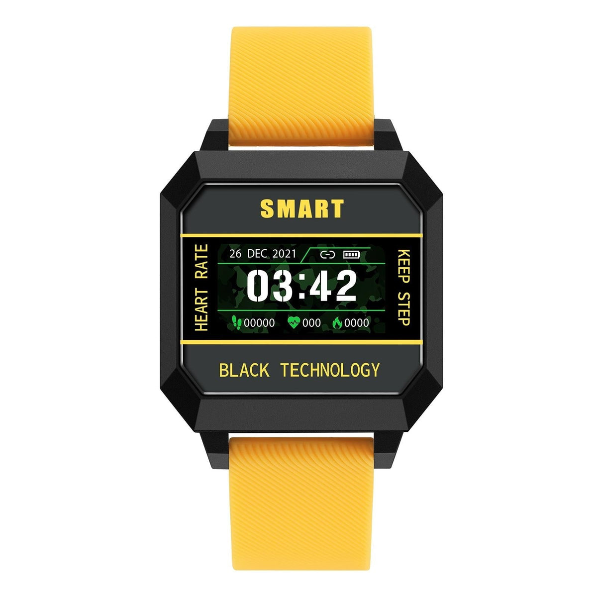 0.96 Inch Tft Screen Life Waterproof Smart Watch Support Sleep Monitoring / Heart Rate Monitoring / Blood Pressure Monitoring / Pulse Reminder - Yellow