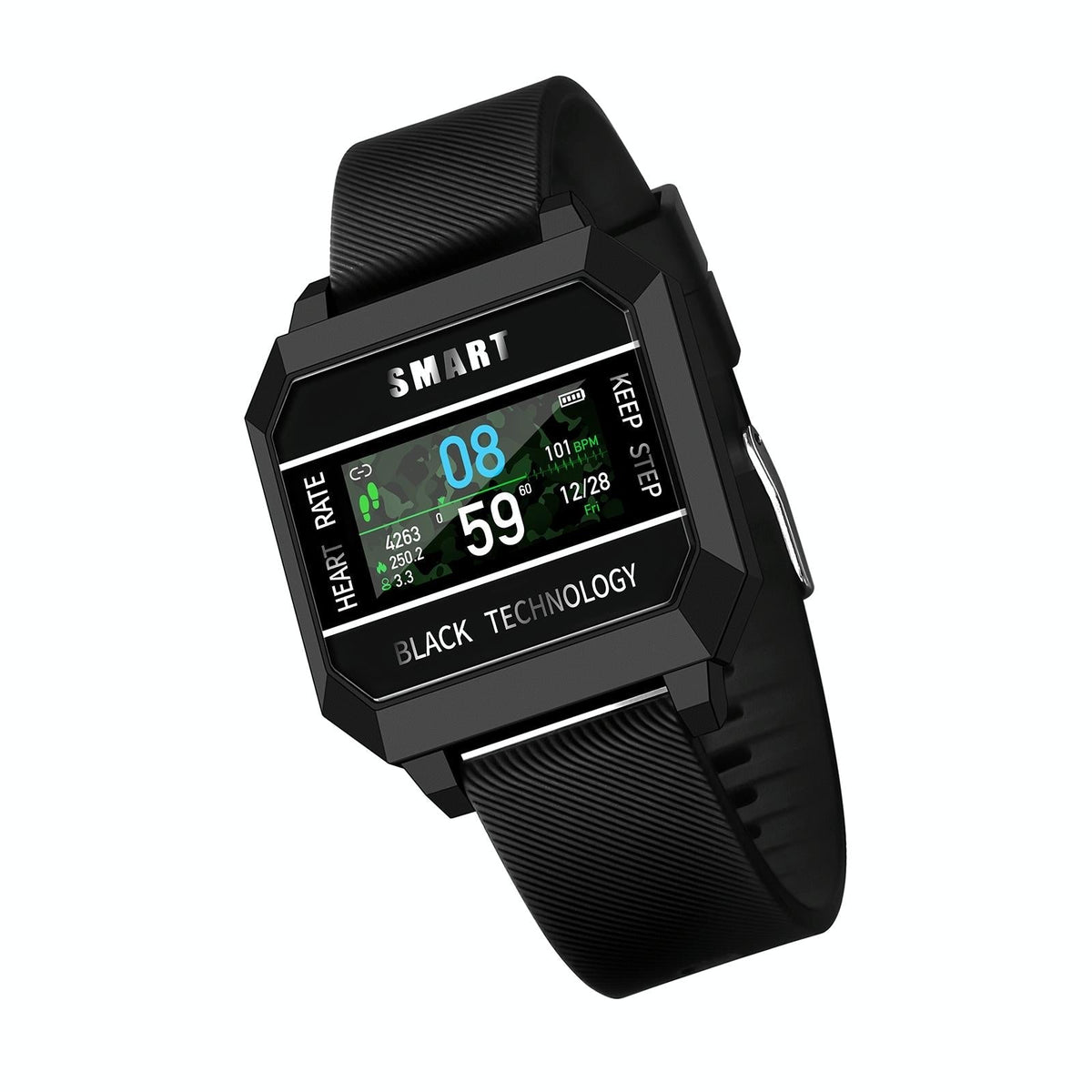 0.96 Inch Tft Screen Life Waterproof Smart Watch Support Sleep Monitoring / Heart Rate Monitoring / Blood Pressure Monitoring / Pulse Reminder - Yellow