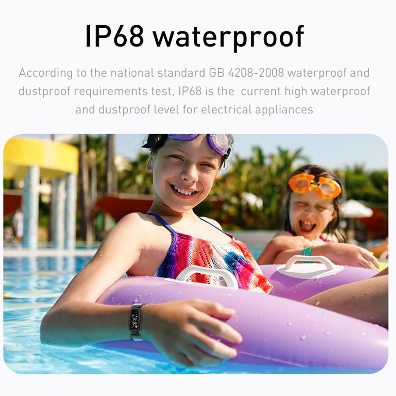 Smart Fitness Bracelet With Bluetooth Sleep Tracking - Black