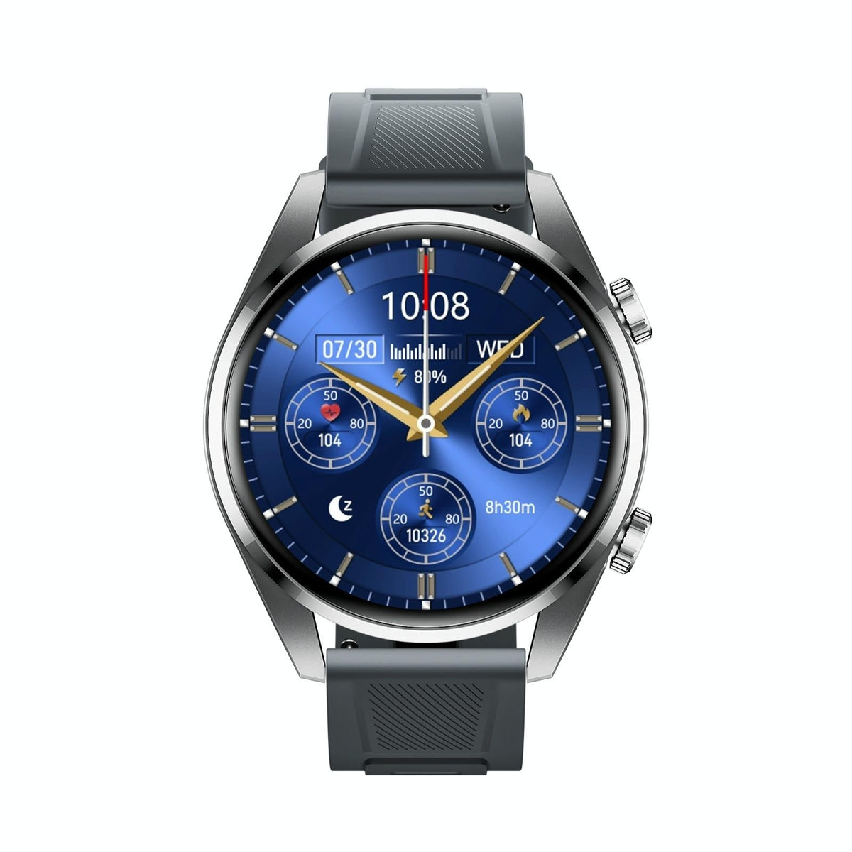 1.43 Inch Ip67 Sport Smart Watch Support Bluetooth Call / Sleep / Blood Oxygen / Heart Rate / Blood Pressure Health Monitor - Silver