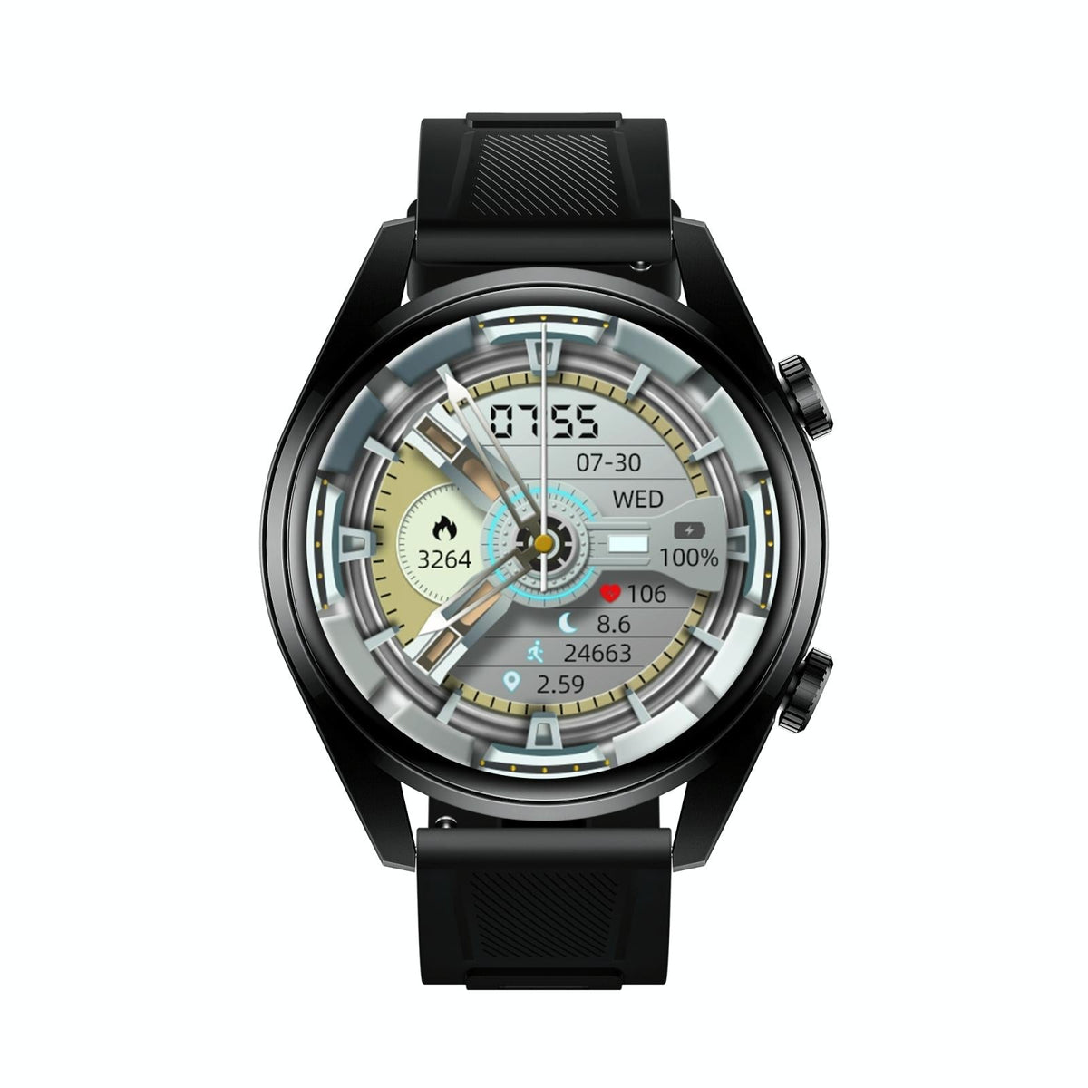 1.43 Inch Ip67 Sport Smart Watch Support Bluetooth Call / Sleep / Blood Oxygen / Heart Rate / Blood Pressure Health Monitor - Silver