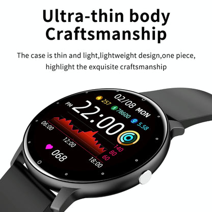 1.28 Inch Touch Screen Ip67 Waterproof Smart Watch Support Blood Pressure Monitoring / Sleep Monitoring / Heart Rate Monitoring - Blue