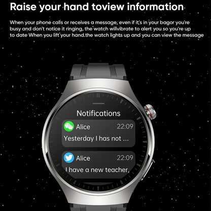 1.43 Inch Amoled Ip67 Smart Call Watch Support Ecg / Body Temperature / Blood Glucose Monitoring - Silver