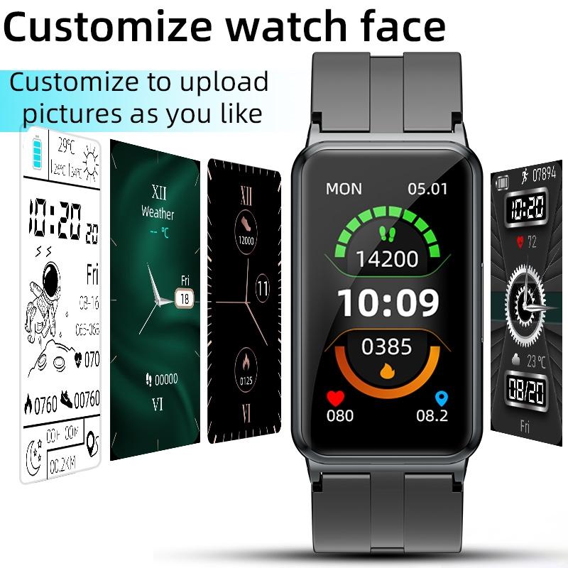 Smart Watch With Heart Rate And Blood Pressure Monitoring - Colour Screen - Pink