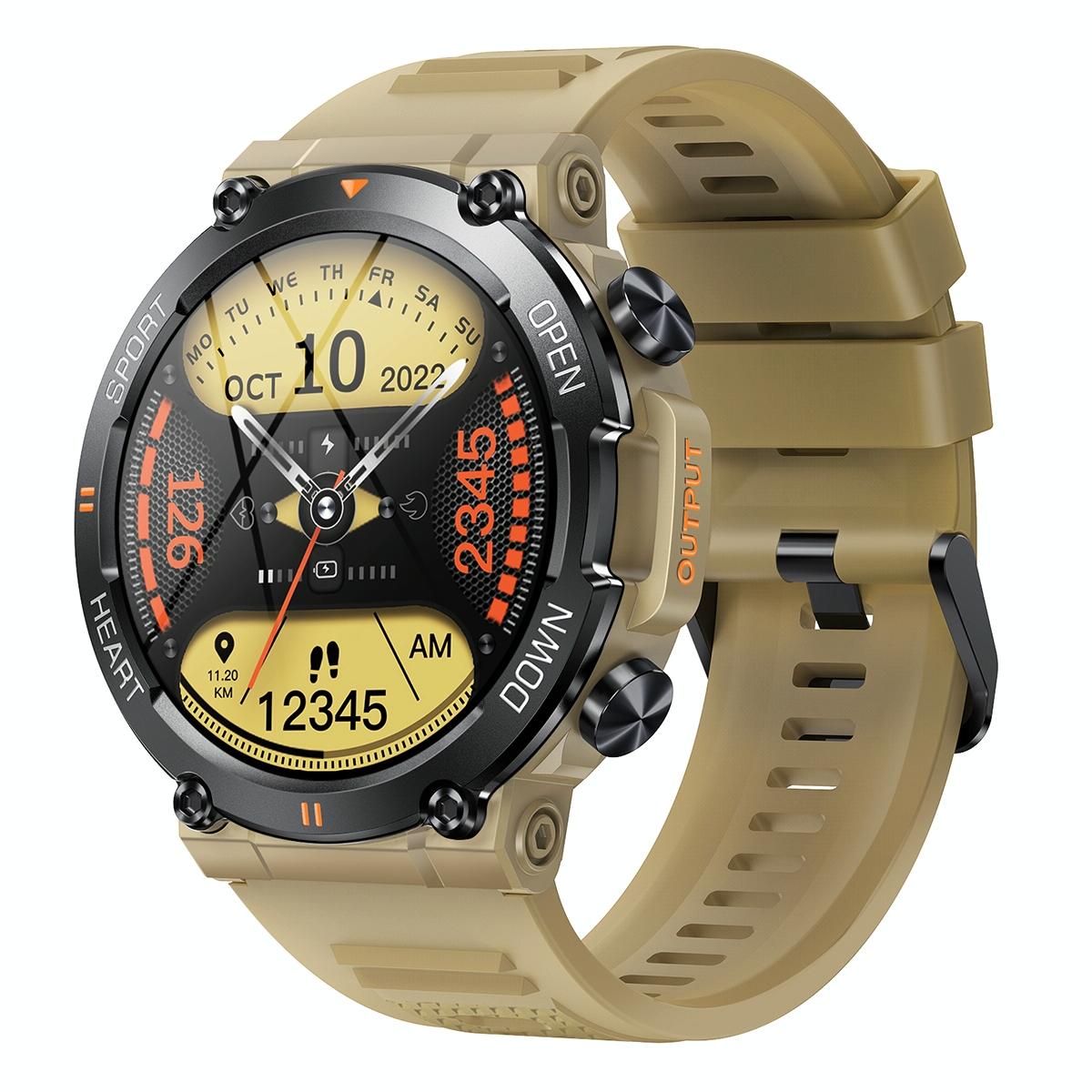 Smart Heart Rate And Blood Pressure Wristband - Monitor - Khaki