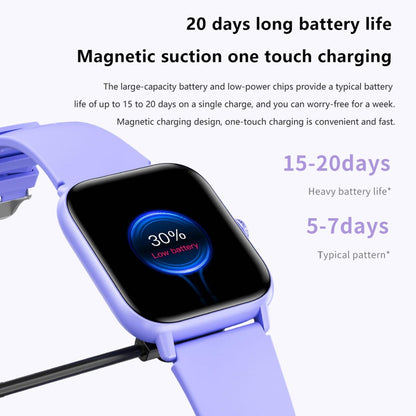 1.83 Inch Bt5.2 Smart Sport Watch Support Bluetooth Call / Sleep / Blood Sugar / Blood Oxygen / Heart Rate / Blood Pressure Health Monitor - Black