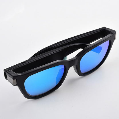 Waterproof Bluetooth Glasses Earphone - Mini Binaural Smart Call - Blue