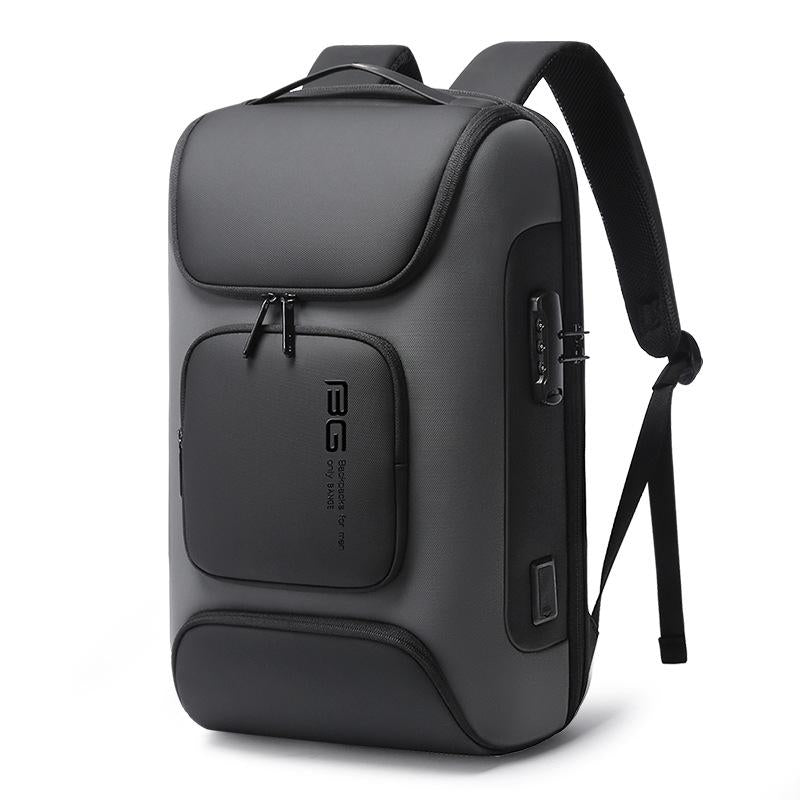 Waterproof Antitheft Men Backpack for 15.6 Laptop - Travel Ready - Grey
