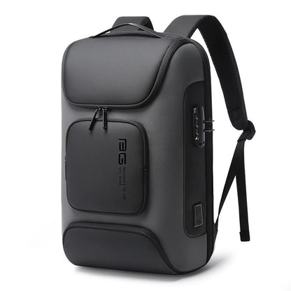 Waterproof Antitheft Men Backpack for 15.6 Laptop - Travel Ready - Grey