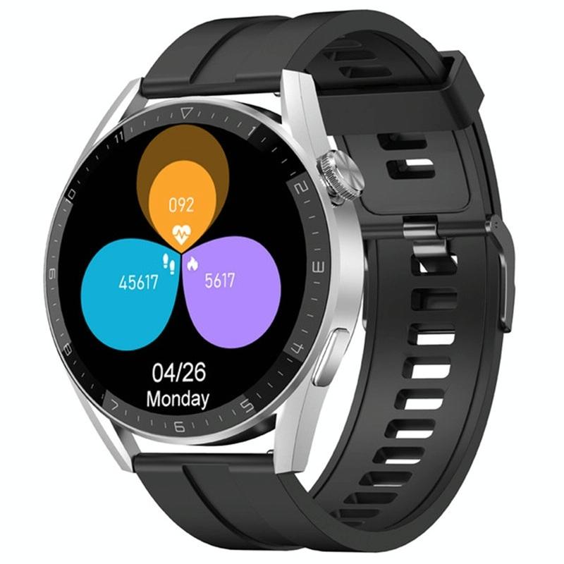 Smart Silicone Watch With Colour Screen - Silver