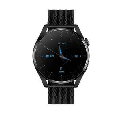 Waterproof Steel Smartwatch With Colour Screen - Ip68 - Silver