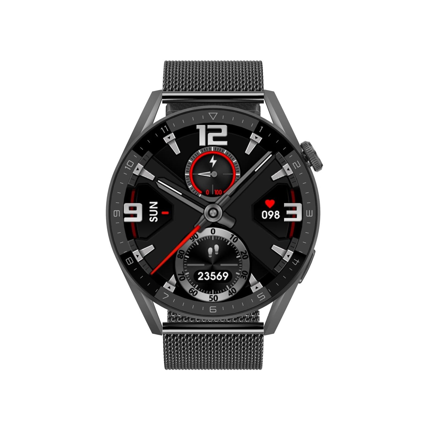 Smart Steel Watch With Colour Screen - Silver