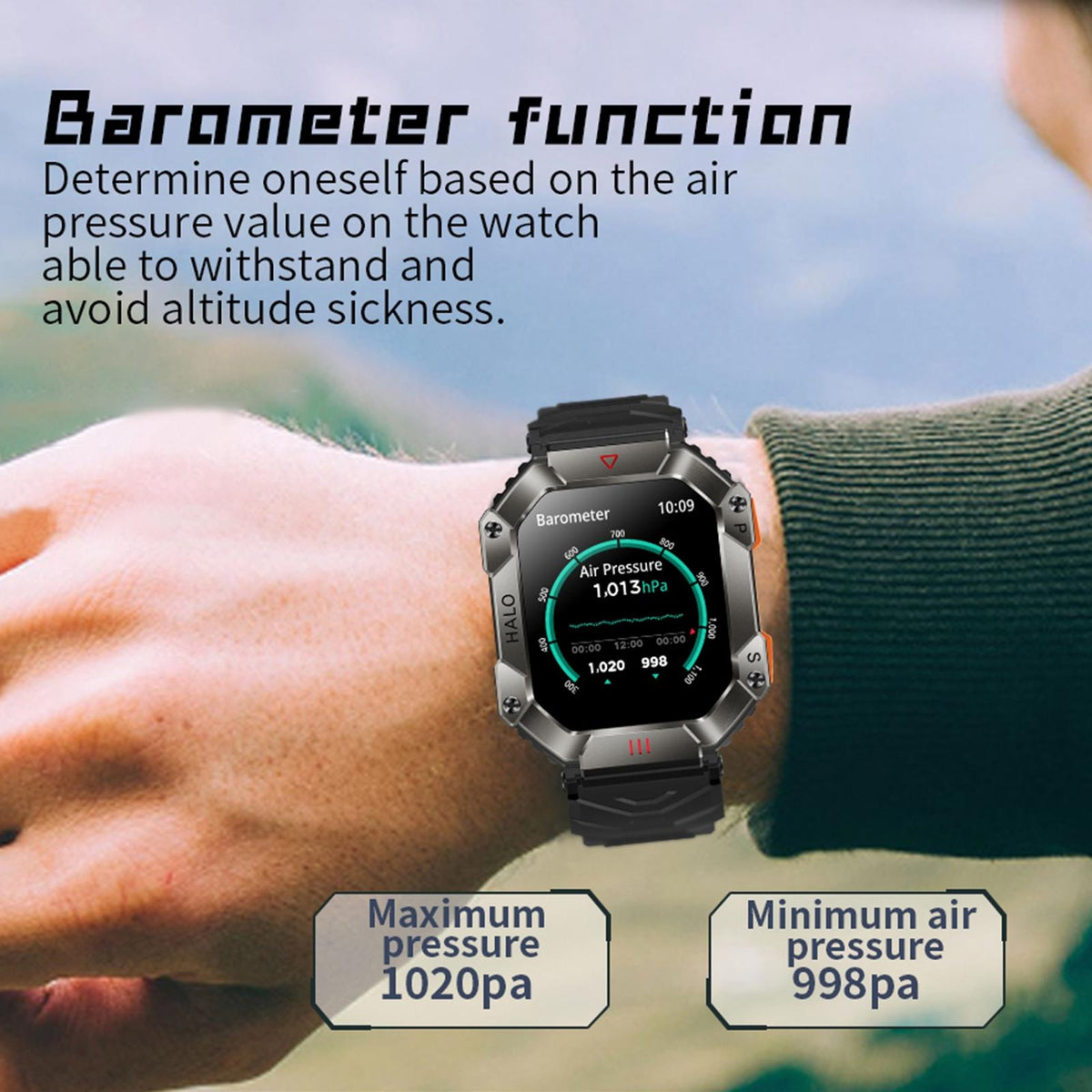 2.0 Inch Bt5.1 Ip67 Sport Smart Watch Support Bluetooth Call / Sleep / Blood Oxygen / Heart Rate / Blood Pressure Health Monitor - White + Camouflage