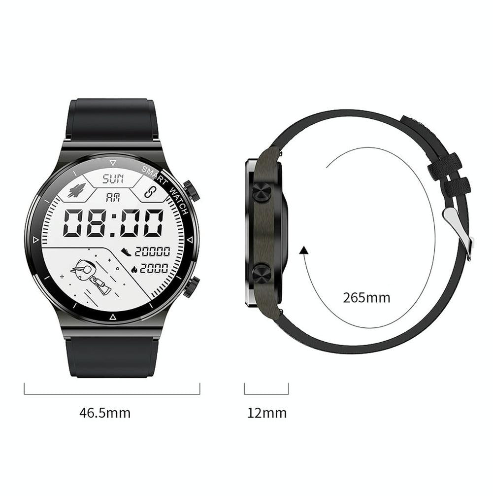 1.32 Inch Heart Rate Sleep Monitoring Smart Watch - Silver Silicone
