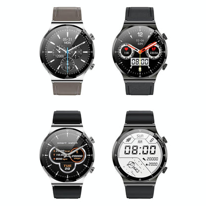 1.32 Inch Heart Rate Sleep Monitoring Smart Watch - Silver Silicone