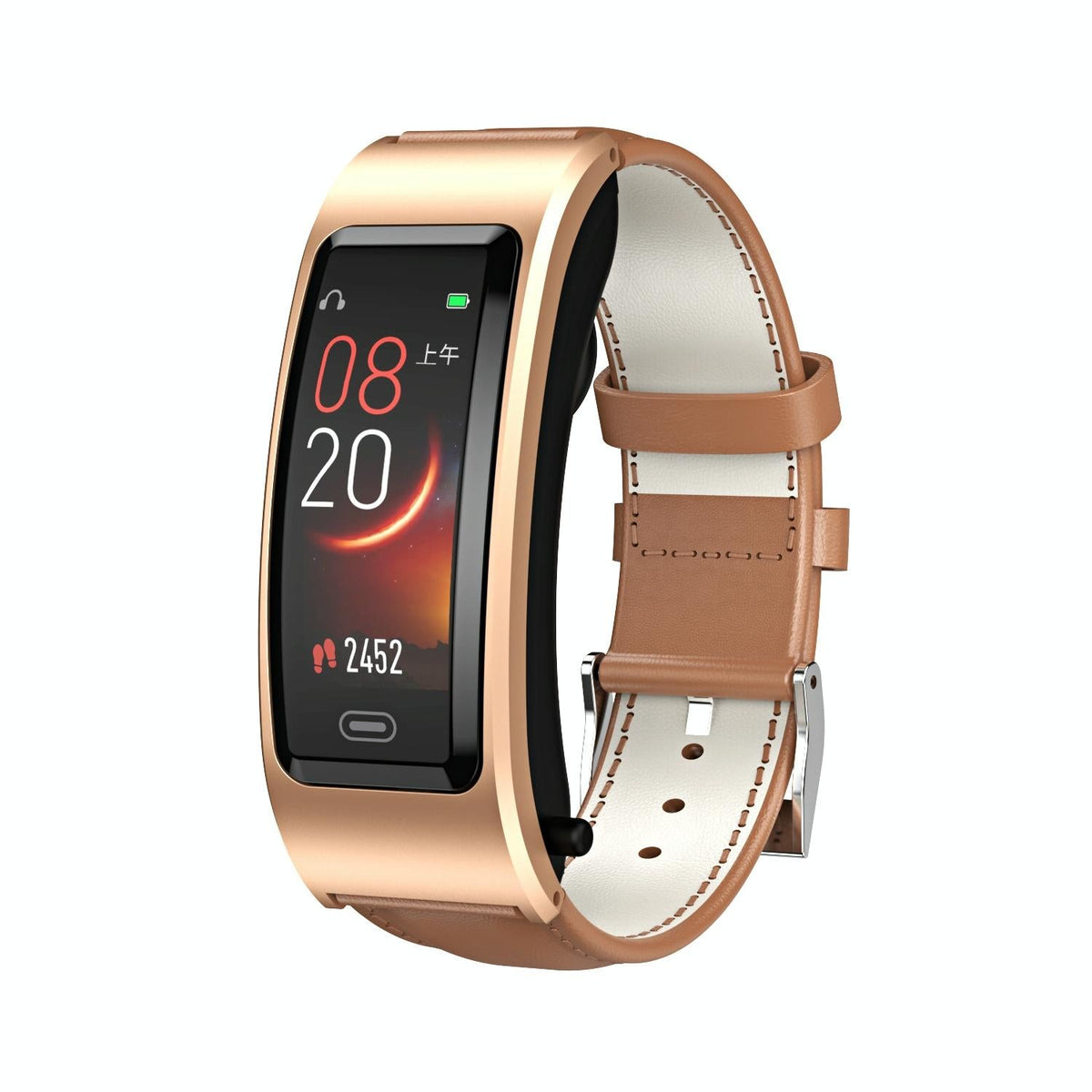 Bluetooth Sleep Heart Monitor Bracelet - B7 - Black + Black Silicone Strap