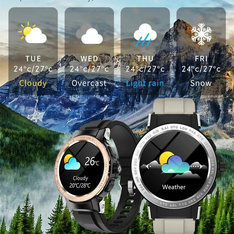 Waterproof Smart Watch With Colour Screen - Ip68 - Gold
