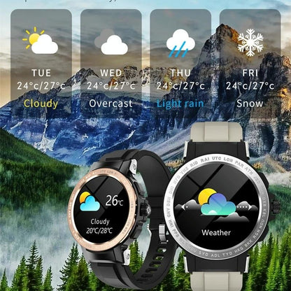 Waterproof Smart Watch With Colour Screen - Ip68 - Gold