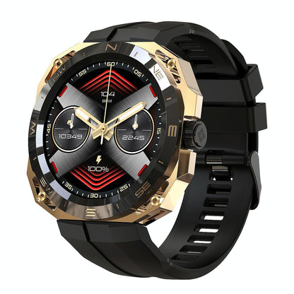 Smart Watch With Heart And Blood Monitoring Colour Screen - Gold