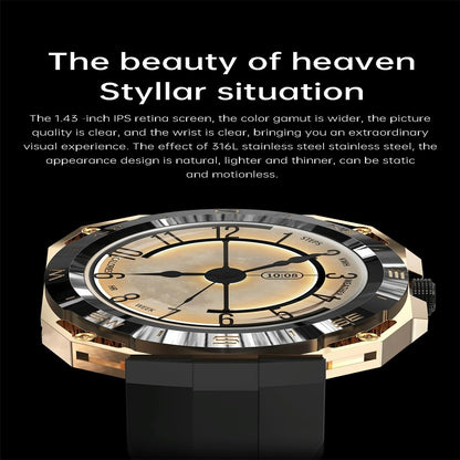Smart Watch With Heart And Blood Monitoring Colour Screen - Gold