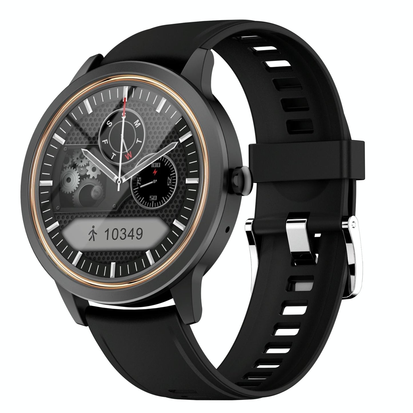 1.32 Inch Ips Hd Screen Smart Watch Support Bluetooth Calling / Blood Pressure Monitoring - Black
