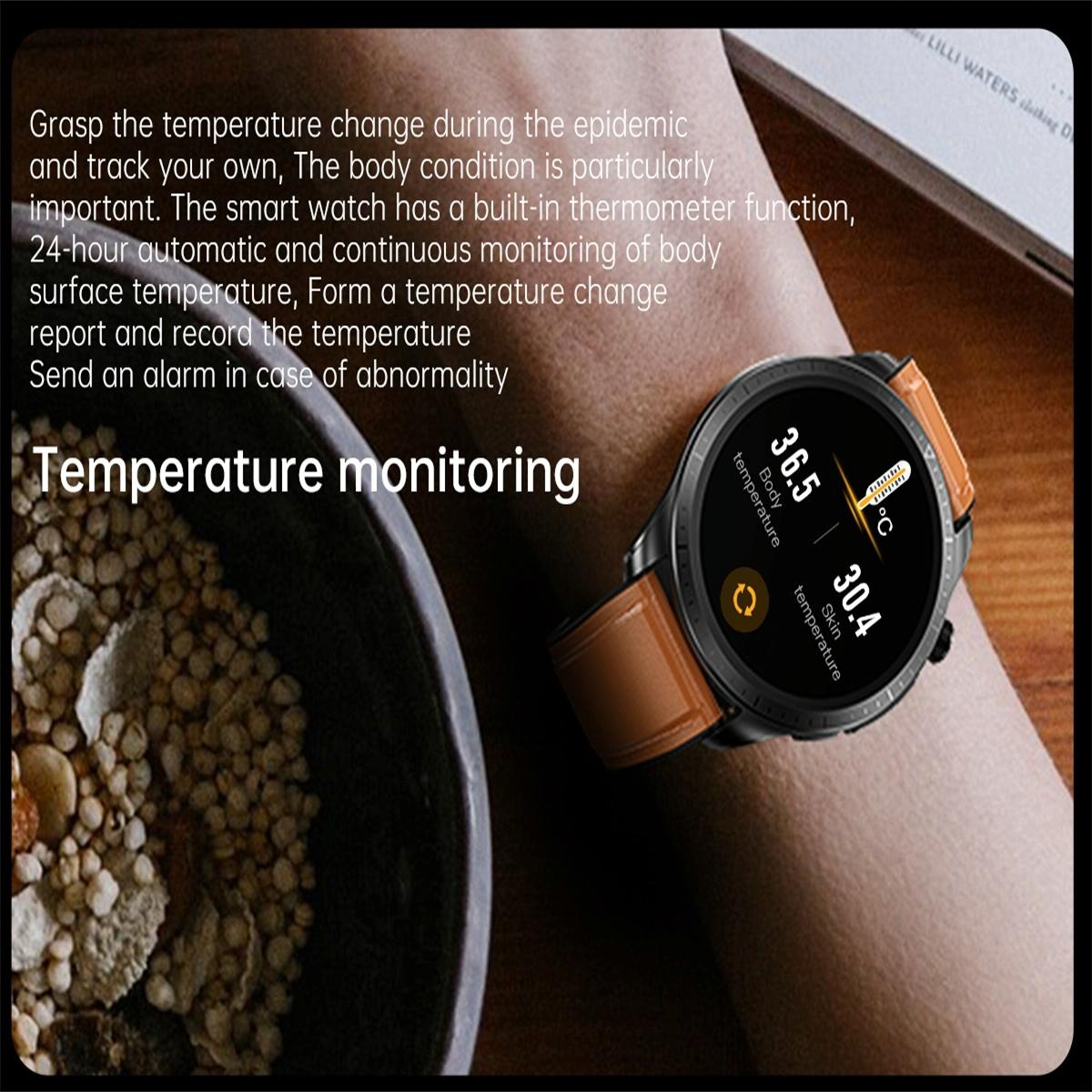 Smart Watch With Heart / Blood Monitoring - Brown