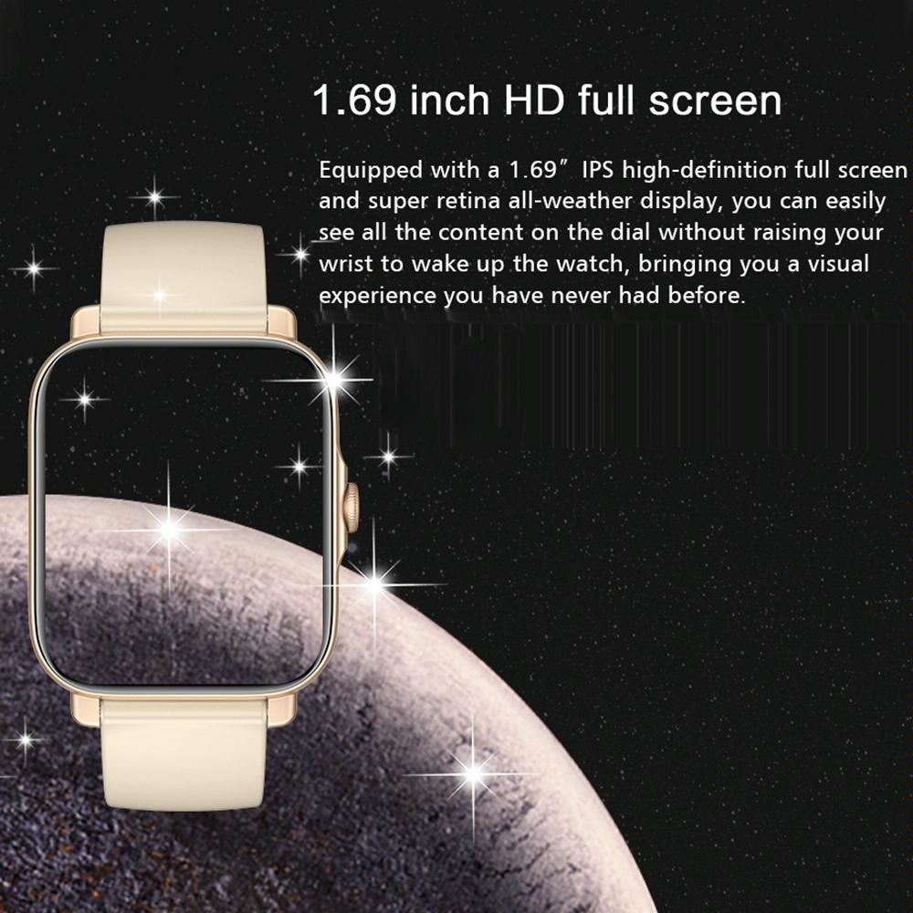 1.69 Inch Ip67 Waterproof Smart Watch With Bluetooth Call & Multiple Sports Modes - Silver
