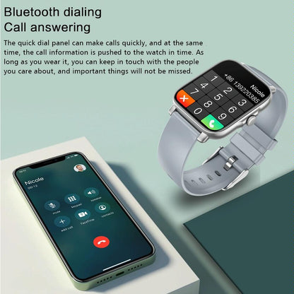 1.69 Inch Ip67 Waterproof Smart Watch With Bluetooth Call & Multiple Sports Modes - Silver