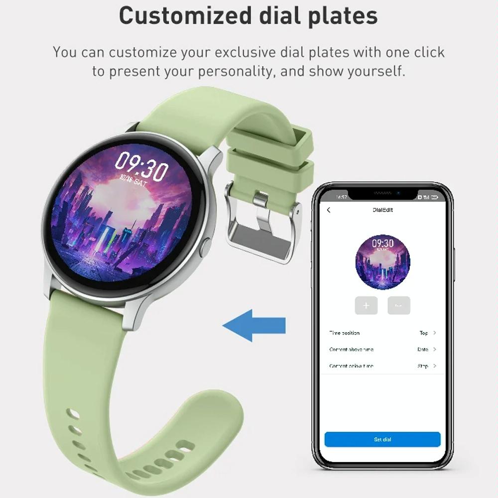 Bluetooth Talk Smartwatch Multi-Function Monitor Heart Rate / Blood Pressure / Blood Oxygen / Sleep - Pink