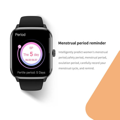 1.91 Inch Bt5.2 Smart Sport Watch Support Sleep / Heart Rate / Blood Oxygen / Temperature / Blood Pressure Health Monitor - Black