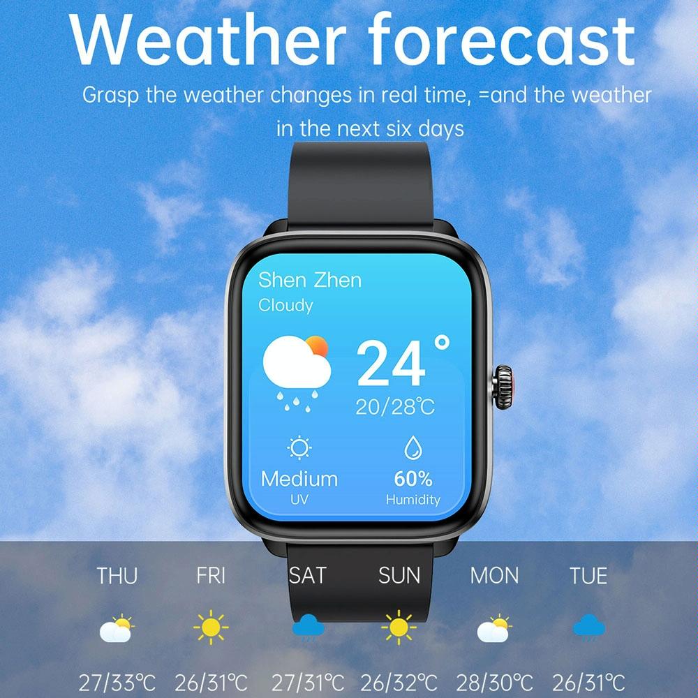 1.96 Inch Ip67 Waterproof Silicone Band Smart Watch Supports Dual-Mode Bluetooth Call / Heart Rate Monitoring - Pink
