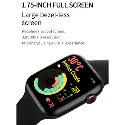 1.75 Inch Full Screen Ip67 Waterproof Smart Watch Support Sleep Monitor / Heart Rate Monitor / Bluetooth Call - Pink