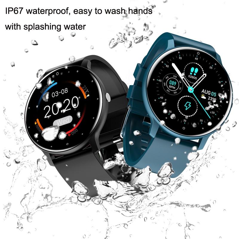 Smart Heart Rate Blood Pressure Oxygen Monitoring Sports Pedometer Wireless Bluetooth Watch - Black