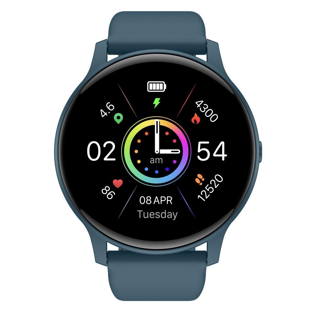 Smart Watch With Heart Rate And Blood Pressure Monitoring - Blue