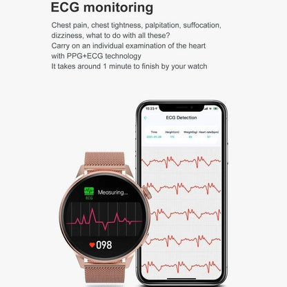 Steel Smart Watch With Colour Screen - Dt4 - Gold