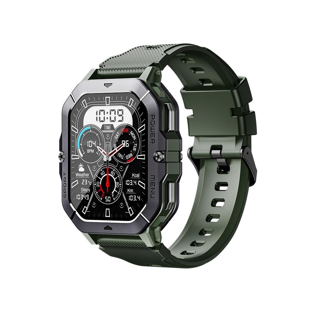 2.02 Inch Sport Smart Watch Support Bluetooth Call / Sleep / Blood Oxygen / Heart Rate / Blood Pressure Health Monitor - Green