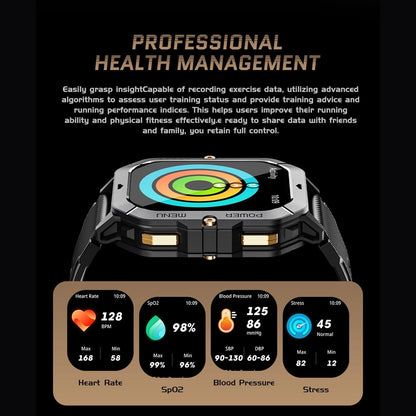 2.02 Inch Sport Smart Watch Support Bluetooth Call / Sleep / Blood Oxygen / Heart Rate / Blood Pressure Health Monitor - Green