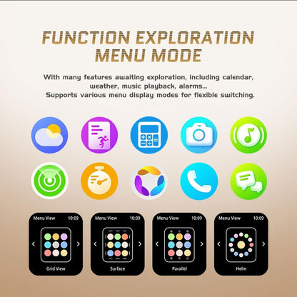 2.02 Inch Sport Smart Watch Support Bluetooth Call / Sleep / Blood Oxygen / Heart Rate / Blood Pressure Health Monitor - Green