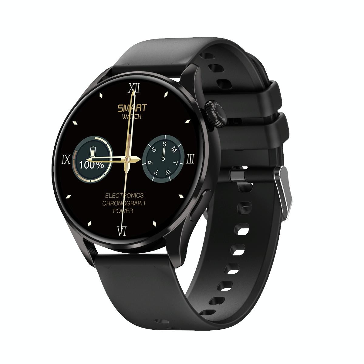 Smart Watch With Heart Rate And Blood Pressure Monitoring - Colour Screen - Silver