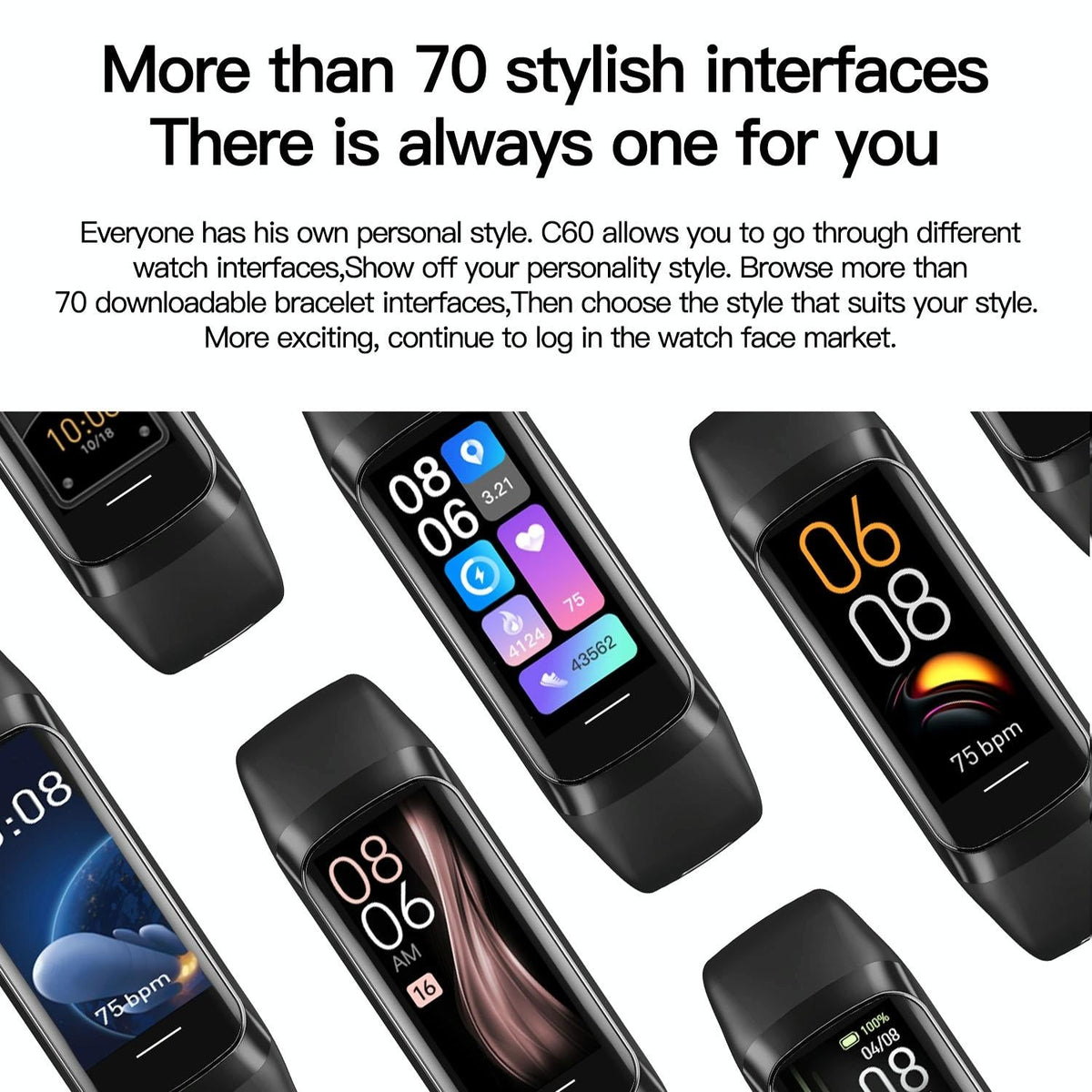 Ip67 Waterproof Smart Fitness Band - Compact And Durable - Black