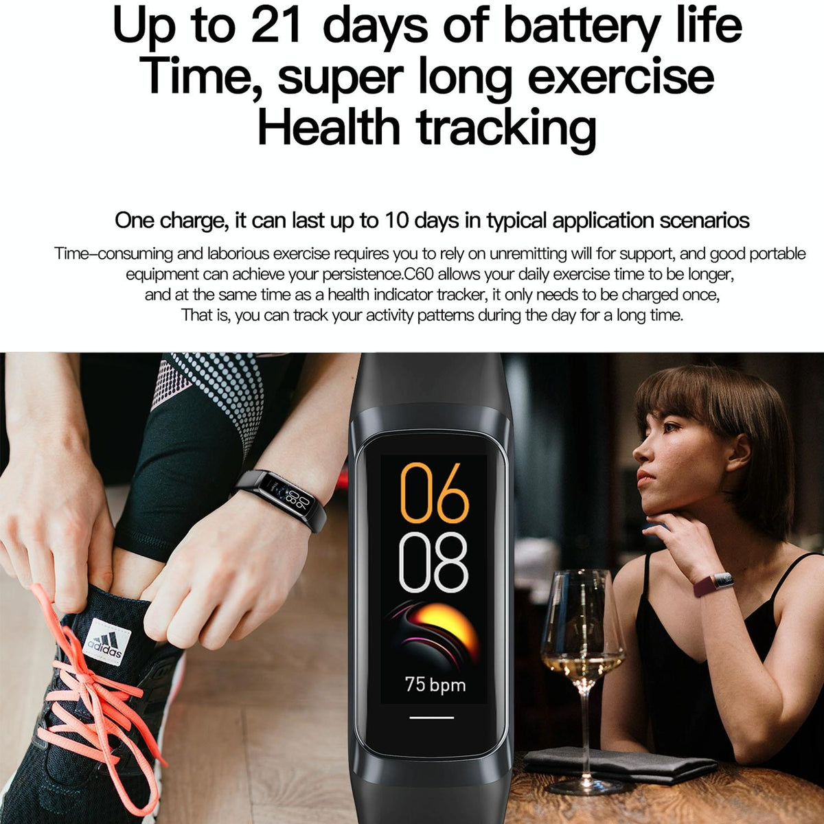 Ip67 Waterproof Smart Fitness Band - Compact And Durable - Black