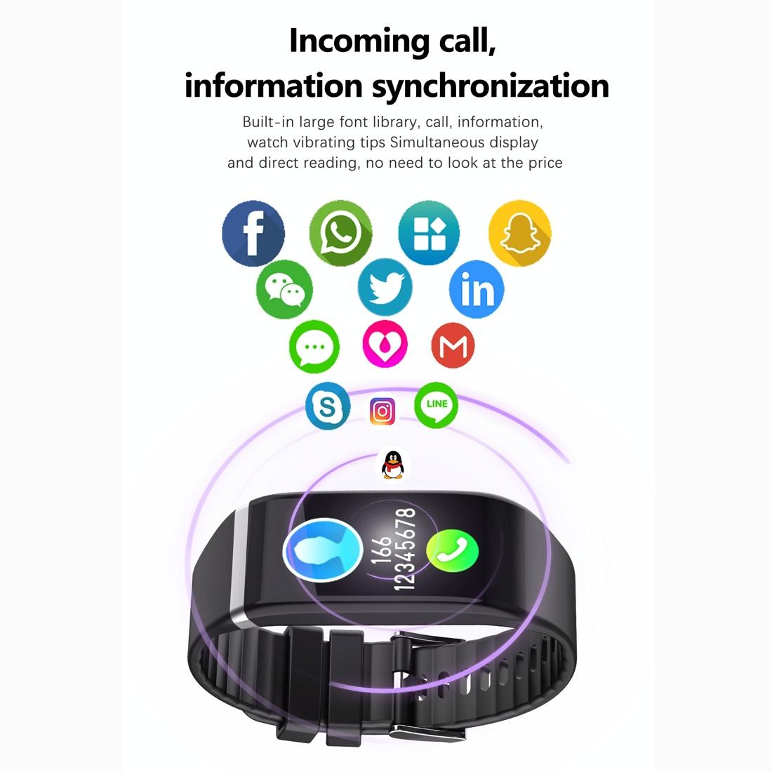Smartwatch With Call Reminder And Health Monitoring - Waterproof - Black