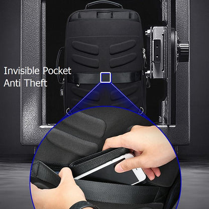 Large Capacity Business Laptop Backpack with Usb Port - Breathable & Stylish Black 30x15x44cm