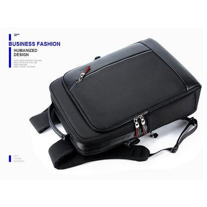 Large Capacity Business Laptop Backpack with Usb Port - Breathable & Stylish Black 30x15x44cm