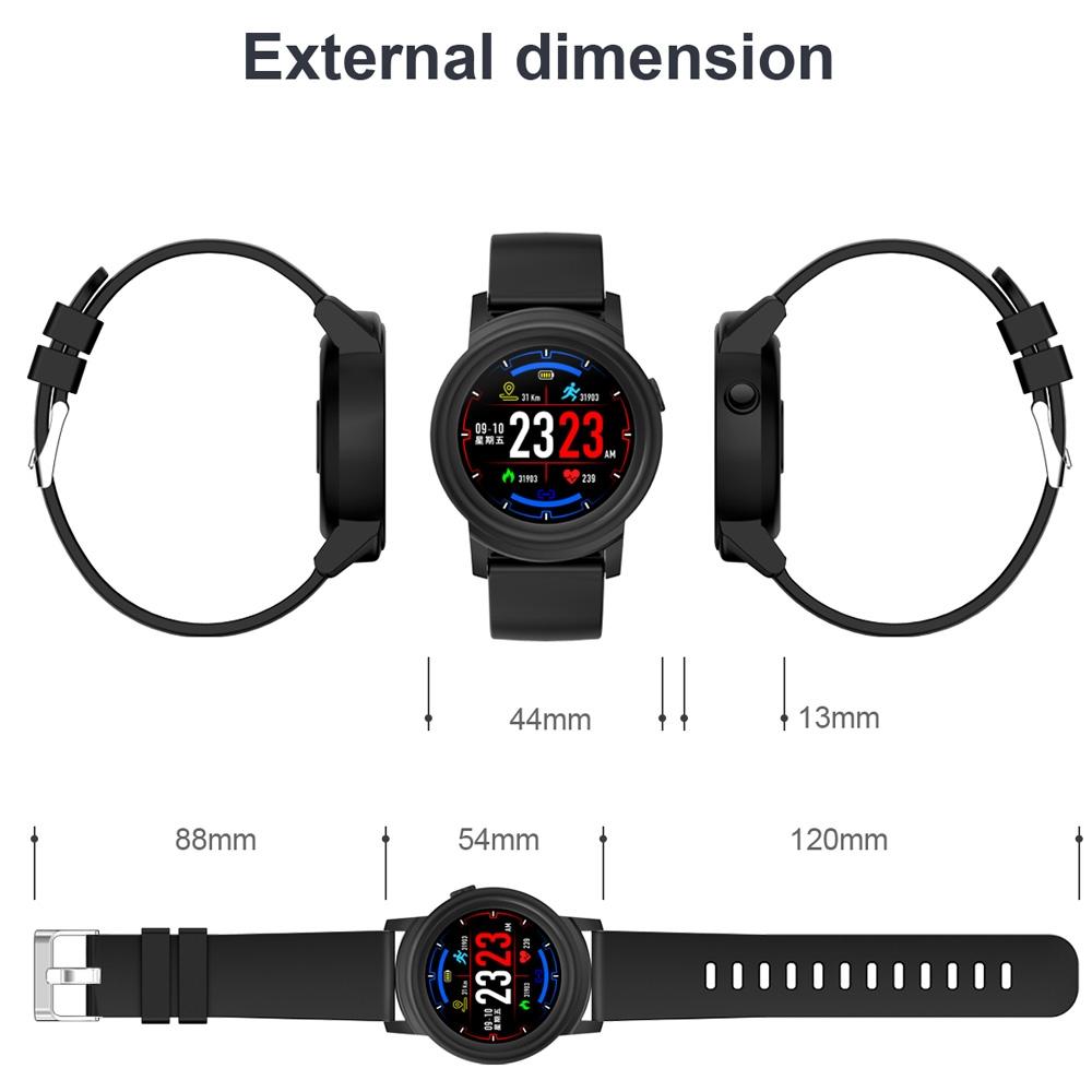 Smart Bracelet With Call Reminder Heart Rate & Sleep Monitoring - Black