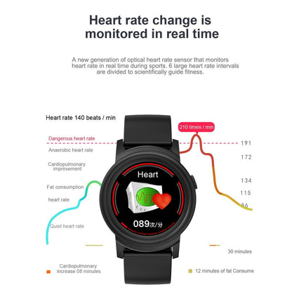 Smart Bracelet With Call Reminder Heart Rate & Sleep Monitoring - Black