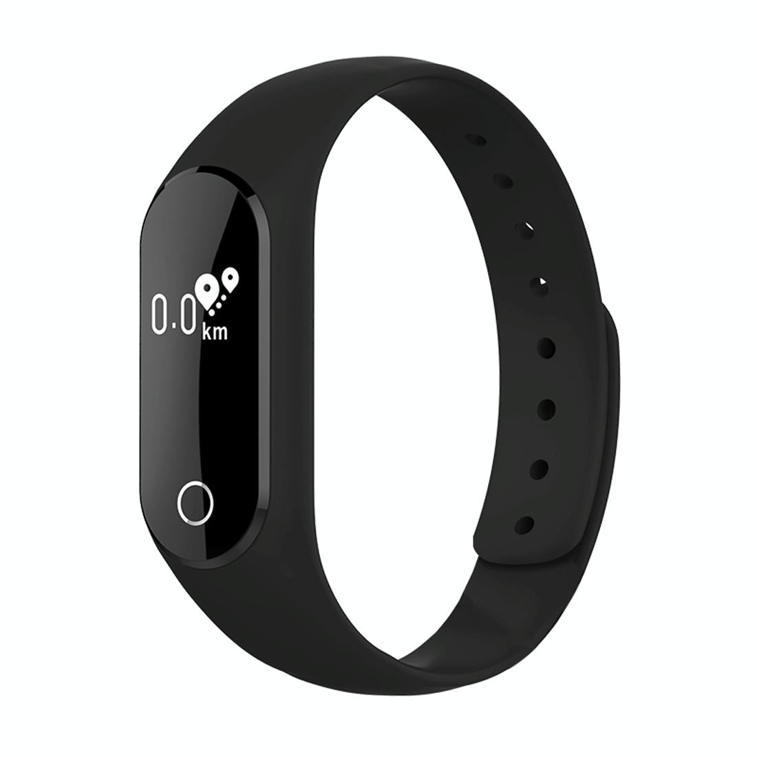 Waterproof Oled Smart Bracelet With Bluetooth Hr Monitor Pedometer And Remote Capture For Android / Ios - Black