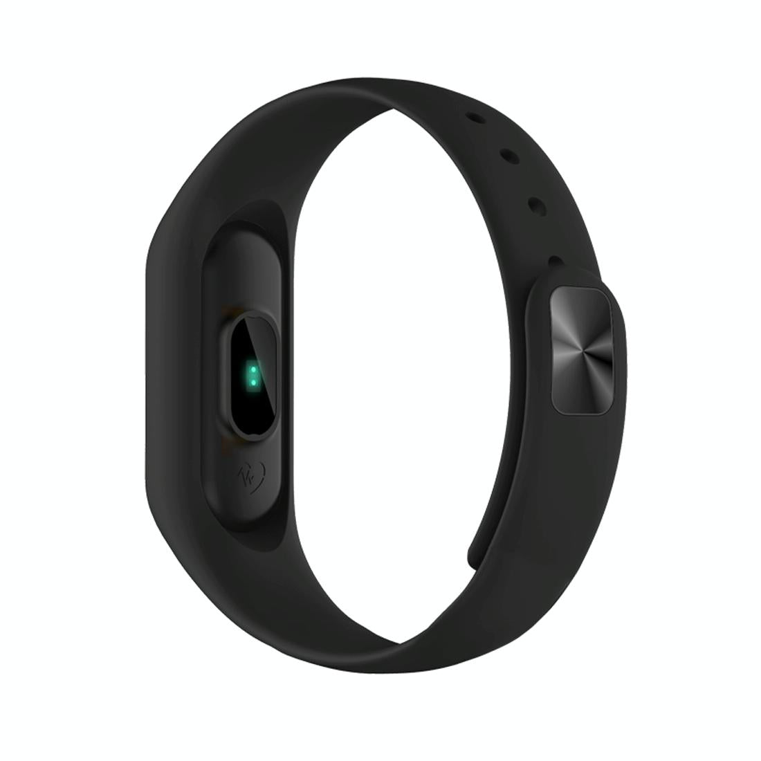 Waterproof Oled Smart Bracelet With Bluetooth Hr Monitor Pedometer And Remote Capture For Android / Ios - Black