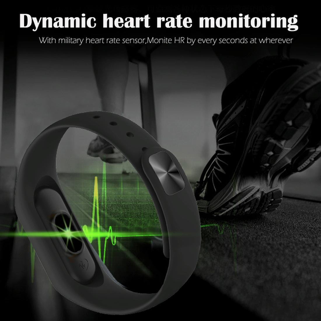 Waterproof Oled Smart Bracelet With Bluetooth Hr Monitor Pedometer And Remote Capture For Android / Ios - Black