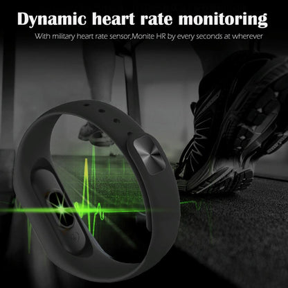 Waterproof Oled Smart Bracelet With Bluetooth Hr Monitor Pedometer And Remote Capture For Android / Ios - Black